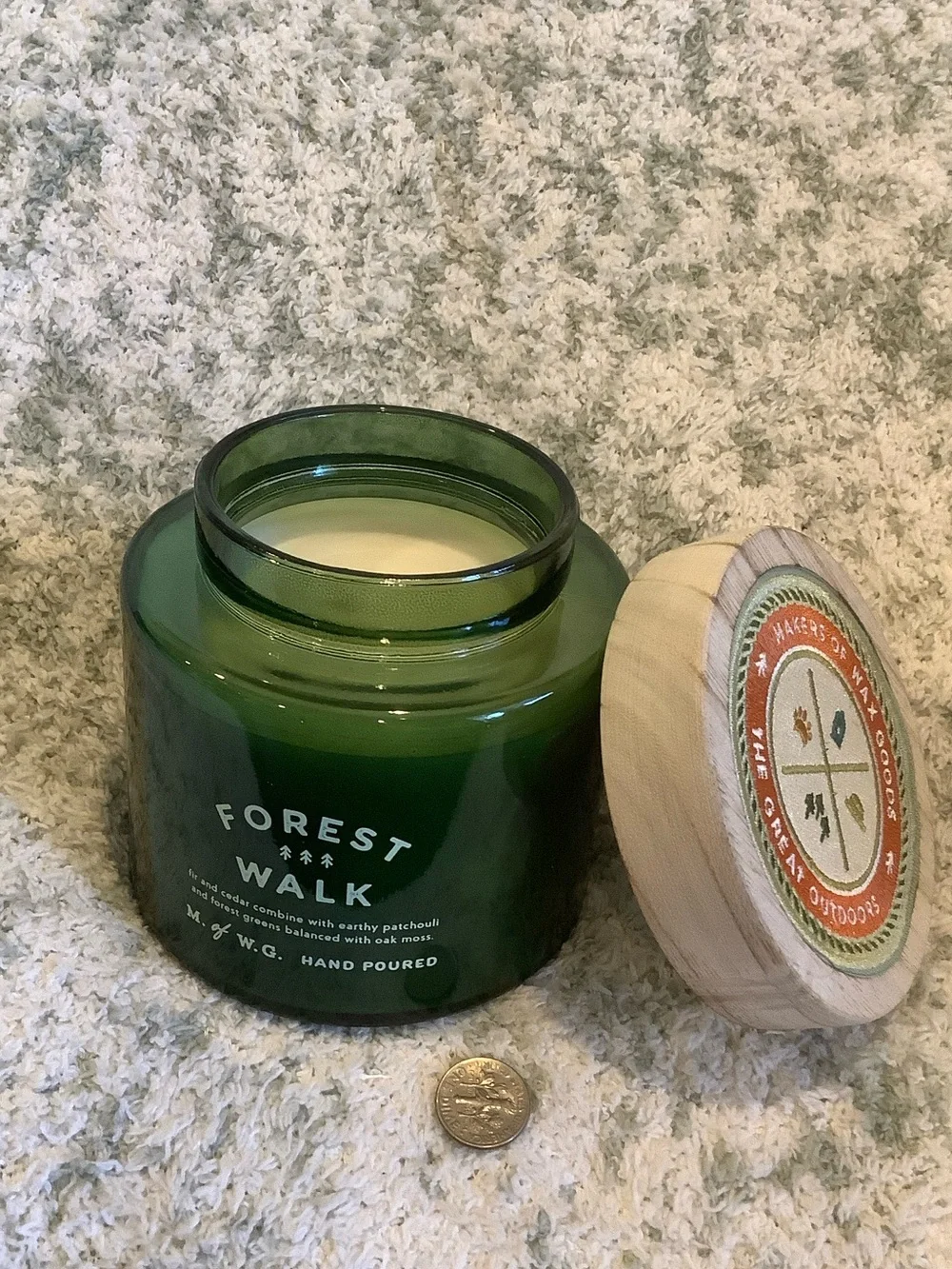 Forest Walk Hand Poured Scented Soy Wax Candle With Pressure Lid NWT 12.20 oz.